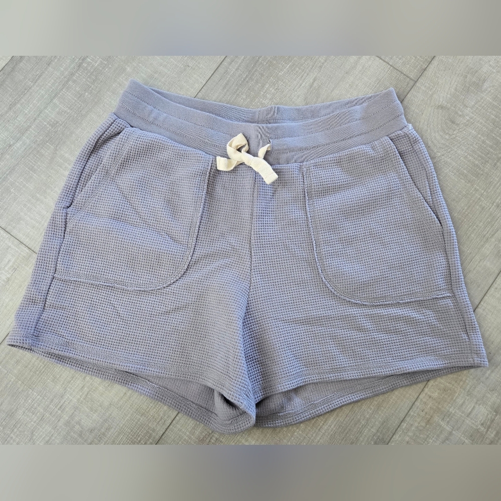 Madewell | MWL Textured waffle shorts in Purple, size M